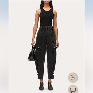 3.1 Phillip Lim Black Wide Leg Jeans